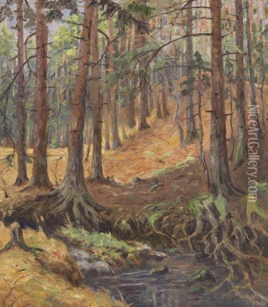 Waldlandschaft Oil Painting - Carl Arp