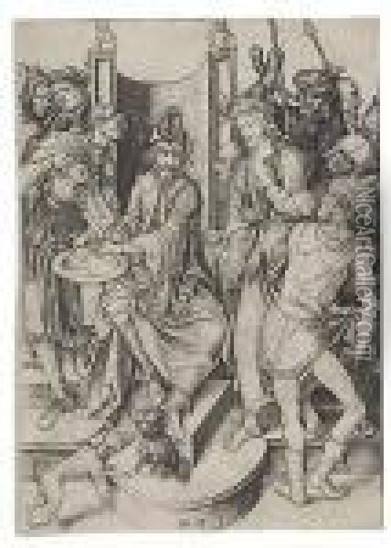 Christ Before Pilate Oil Painting - Martin Schongauer