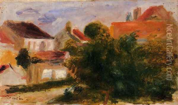 Landscape At Essoyes Oil Painting - Pierre Auguste Renoir