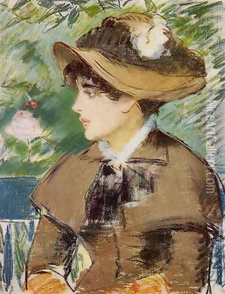 Young Girl on a Bench Oil Painting - Edouard Manet