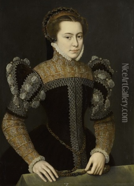 Bildnis Der Margarethe Von Parma Oil Painting - Antonis Mor Van Dashorst