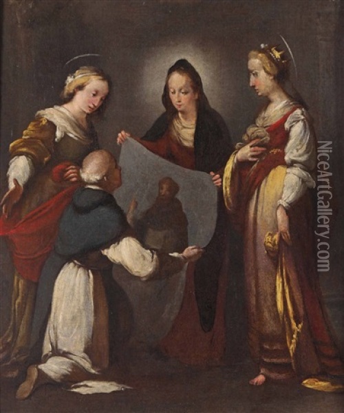Apparizione Di Soriano Oil Painting - Bernardo Strozzi