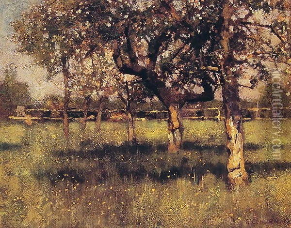 An Orchard in May 1883 Oil Painting - Sandor Nagy
