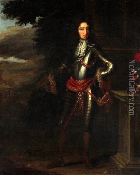Portrait Of William Of Orange Oil Painting - Caspar Netscher