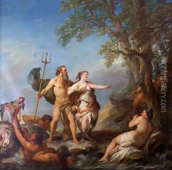 Neptune and Amymone Oil Painting - Charles-Andre van Loo