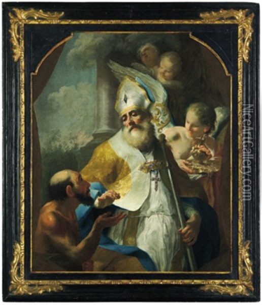 Der Heilige Eligius Oil Painting - Josef Ignaz Mildorfer
