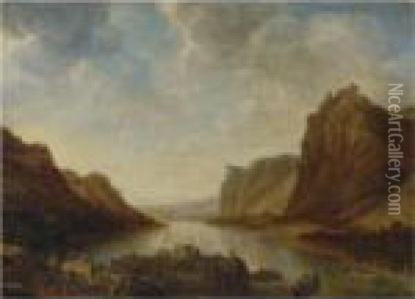A View Of The Rhine Near Hammerstein Oil Painting - Herman Saftleven