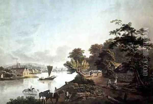 Millbank on the River Thames Oil Painting - John Laporte