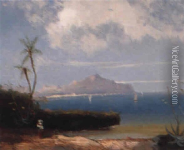 A View Of Palermo, Sicily Oil Painting - Albert Rieger