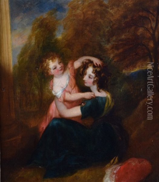 Portrait Of Torquilla And Hector Lawrence Oil Painting - Thomas Lawrence