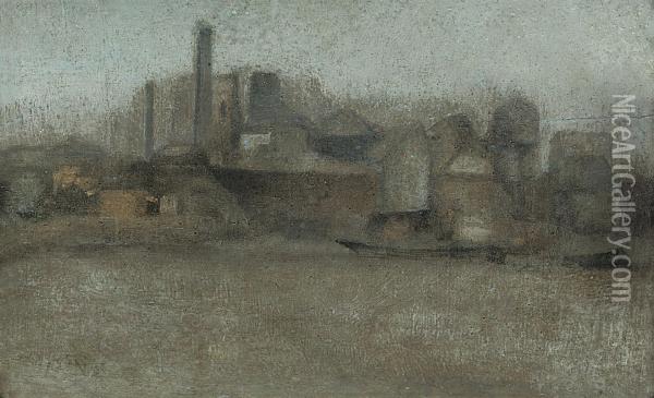 The Flour Mills, Battersea Oil Painting - Paul Fordyce Maitland