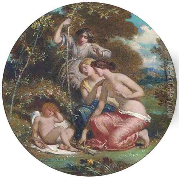 Disarming Cupid Oil Painting - William Edward Frost