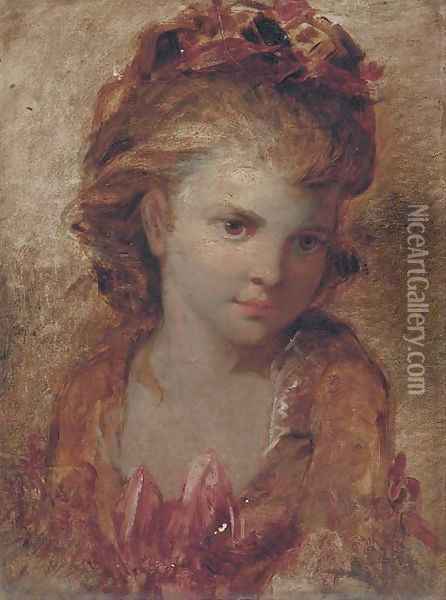 Portrait of a girl Oil Painting - Sir Joshua Reynolds