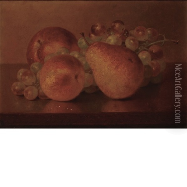 Still Life With Fruit On A Tabletop Oil Painting - Robert Spear Dunning