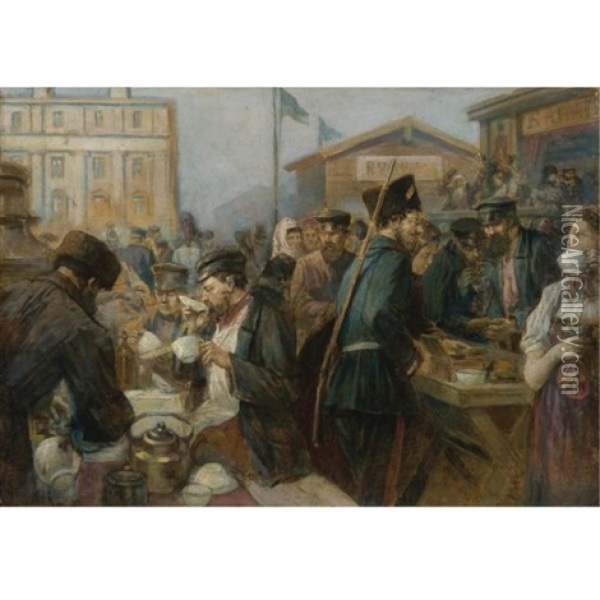 Depot In St. Petersburg Oil Painting - Georg Johann Christian Urlaub