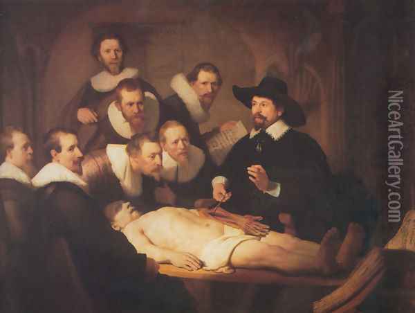 The Anatomy Lecture of Dr. Nicolaes Tulp 1632 Oil Painting - Rembrandt Van Rijn
