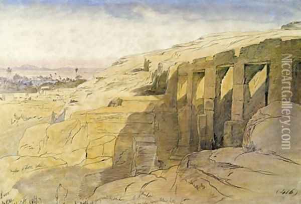 Derr Egypt Oil Painting - Edward Lear
