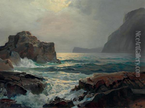 Rocky Coast Oil Painting - Frederick Judd Waugh