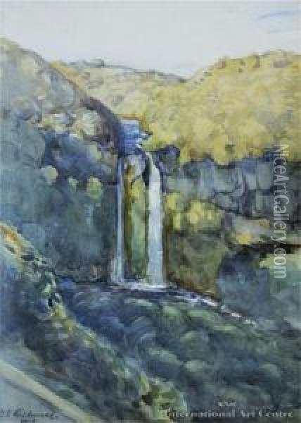 Dawson Falls, Taranaki Oil Painting - Dorothy Kate Richmond