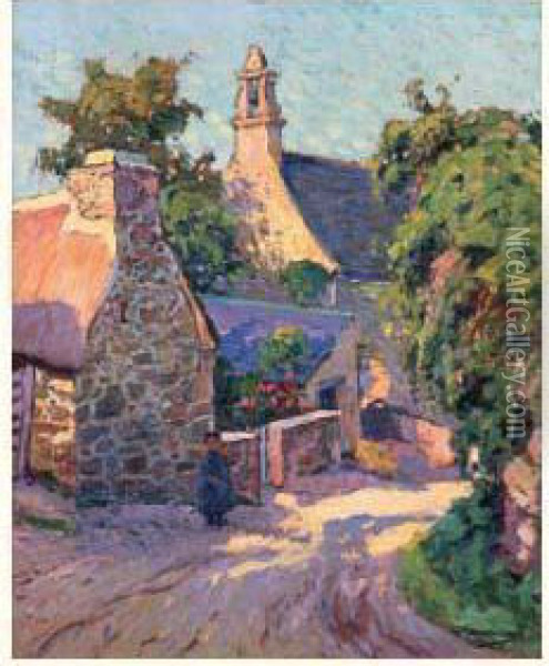 Vue De Village, Bretagne Oil Painting - Paul Madeline