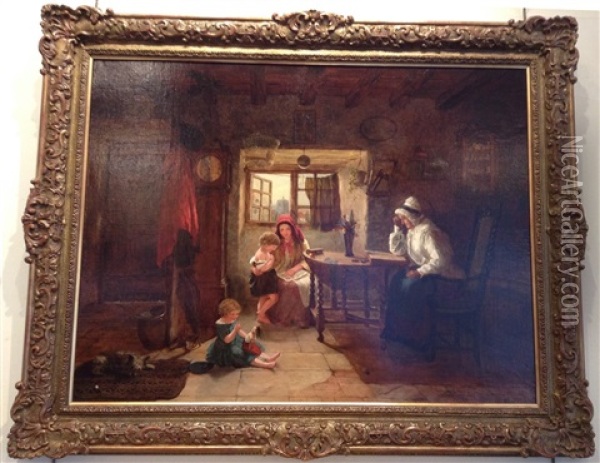 The Age Of Learning Oil Painting - George Washington Brownlow