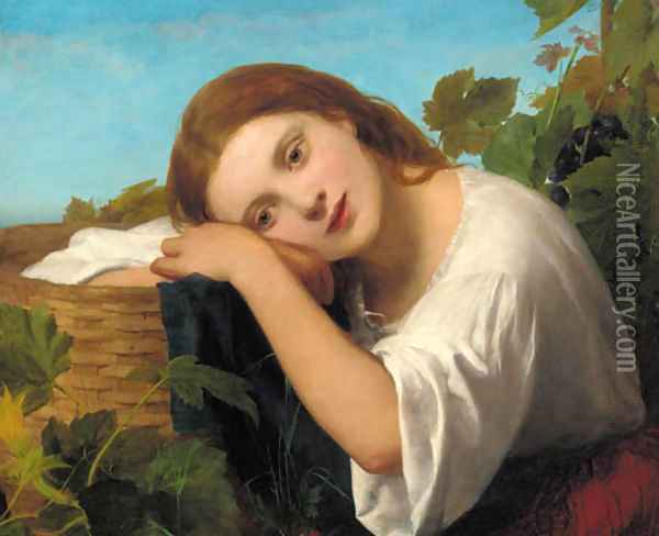 A reverie Oil Painting - William Charles Thomas Dobson