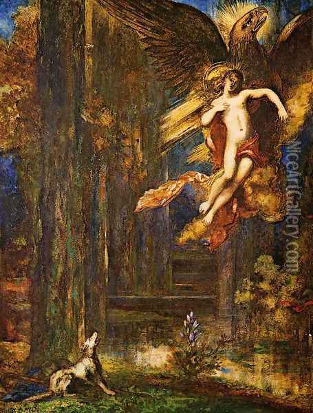 The Raising of Ganamede Oil Painting - Gustave Moreau