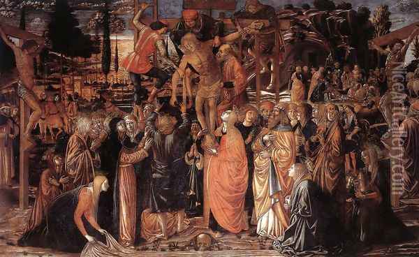 Descent from the Cross 1491 Oil Painting - Benozzo di Lese di Sandro Gozzoli