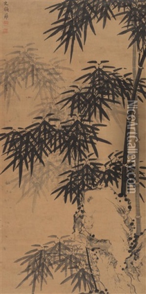 Bamboo Oil Painting -  Shi Yanjie