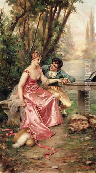 The Proposal Oil Painting - Charles Joseph Frederick Soulacroix