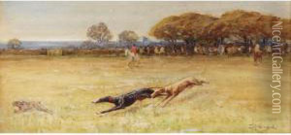 The Greyhound Race Oil Painting - John Atkinson