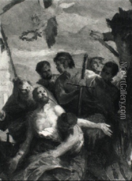 Martyrium Eines Heiligen (skizze Nach Tiepolo) Oil Painting - Hans Canon