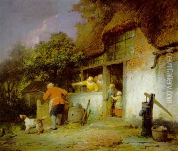De Oude Jager Oil Painting - Ferdinand de Braekeleer the Elder