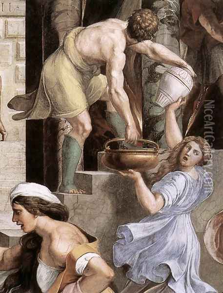 The Fire in the Borgo [detail: 2] Oil Painting - Raphael