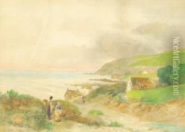 Irish Coastal Scene Oil Painting - Rose Barton