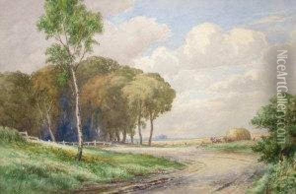 Haymaking Oil Painting - George Cooper