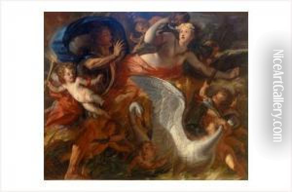 Venus Et Adonis Oil Painting - Jan van Boeckhorst