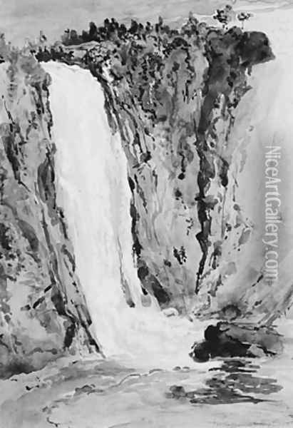 Montmorency Falls, Canada Oil Painting - John M. Falconer