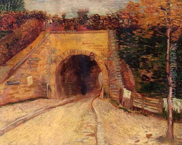 Roadway With Underpass (The Viaduct) Oil Painting - Vincent Van Gogh