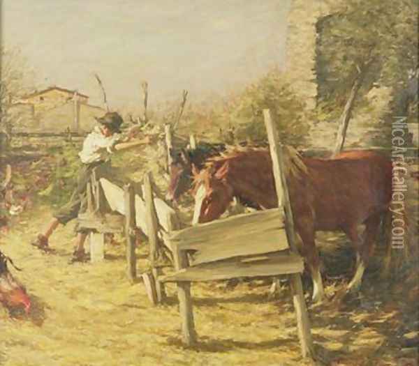 The Appian Way Oil Painting - Henry Herbert La Thangue