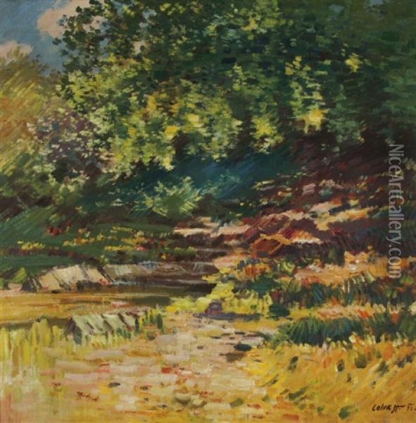 Na Kraji Lesa Oil Painting - Stanislav Lolek