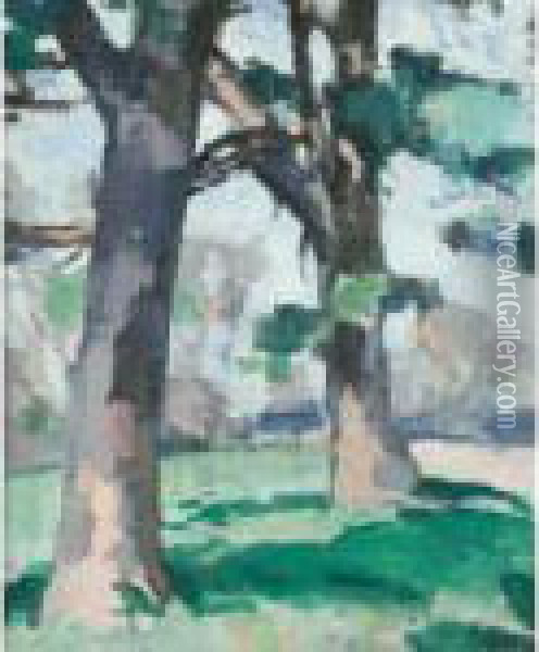 Trees At New Abbey Oil Painting - Samuel John Peploe