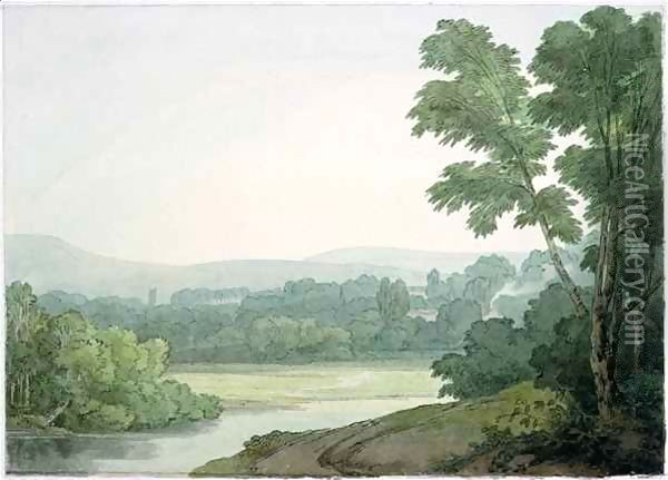 Near Washfield, Devon Oil Painting - John White Abbott