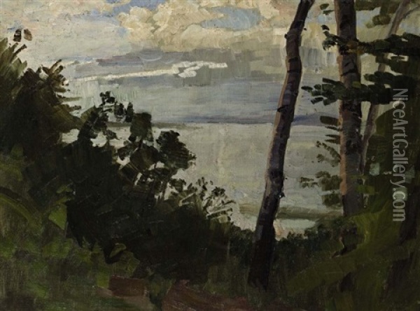 Am Bodensee Oil Painting - Otto Reiniger