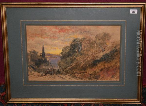 Sunset Before The Storm Oil Painting - William Roxby Beverley