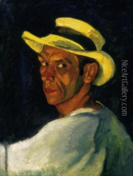 Self - Portrait, About 1911 Oil Painting - Dezso Czigany