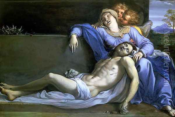 Pieta, c.1603 Oil Painting - Annibale Carracci