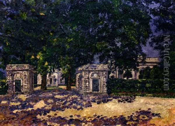 Le Parc Du Chateau Oil Painting - Eugene Delestre