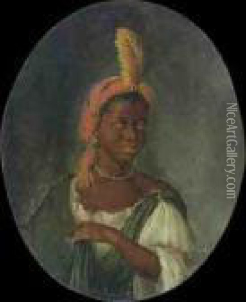 Young African Woman Oil Painting - Karel De Moor