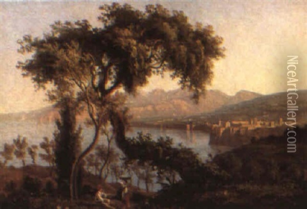 Il Golfo Di Sorrento, 1852 Oil Painting - Ercole Gigante